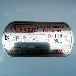 Vixen 114/900mm Newton